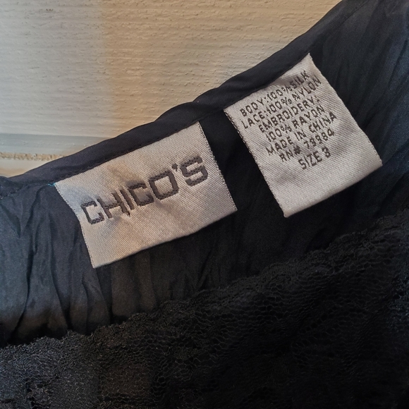 Chico's Blue Ombre 100% Silk Tank Size 3 - Picture 7 of 11